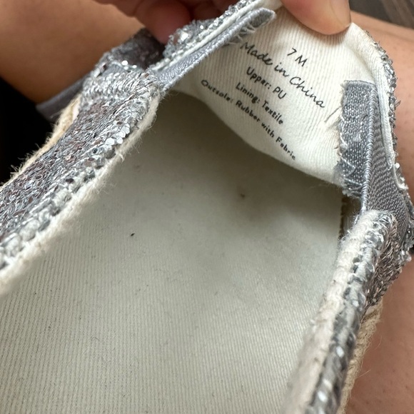 Jack Rogers Women’s Tucker Silver Sparkle Slip On Espadrille Sneakers (Size 7) - Picture 10 of 10